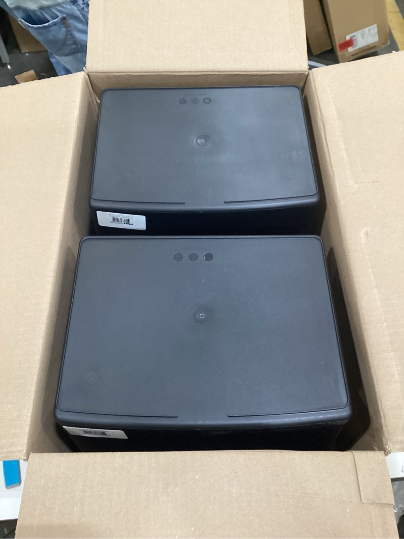 Condition photo showing Good Condition for Storex File Storage Box with XL Storage Lid, Black/Blue, 2-Pack (61415C02C) Black/Cobalt 2-Pack Letter Size with XL Lid