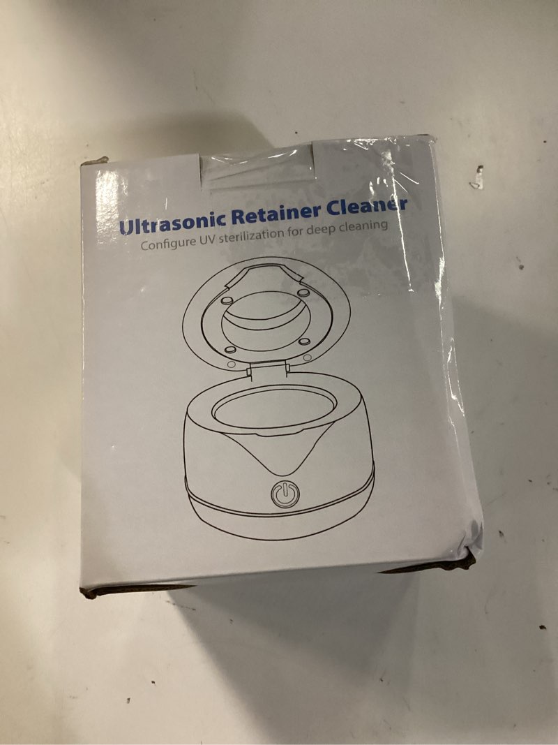 Condition photo showing New/Like New for ultrasonic retainer cleaner - uv dental cleaning pod night guard cleaner for dentures, aligner, braces, toothbrush heads, jewelry (black)