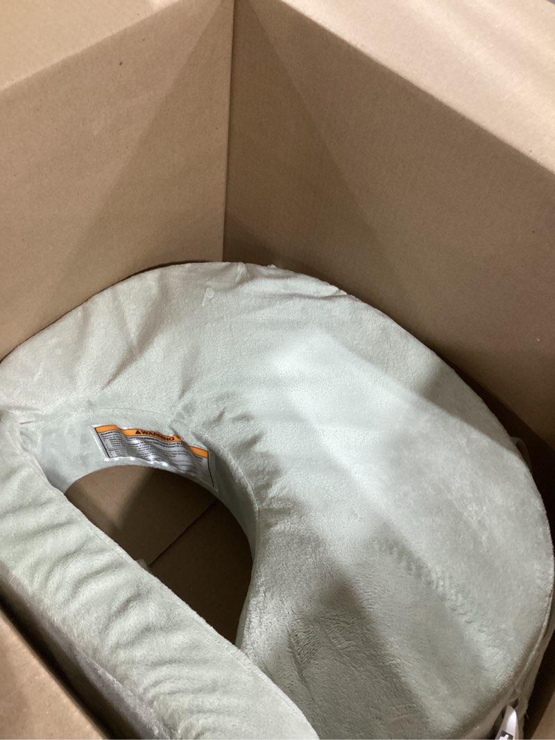 Condition photo showing Good Condition for My Brest Friend Super Deluxe Nursing Pillow - Enhanced Comfort & Ergonomic Breastfeeding Pillow for Ultimate Support For Mom & Baby - Adjustable and with Handy Side Pocket, Platinum Platinum Super Deluxe