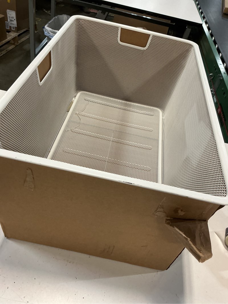 Condition photo showing As Is for elfa mesh pull-out cabinet drawers ( similar
