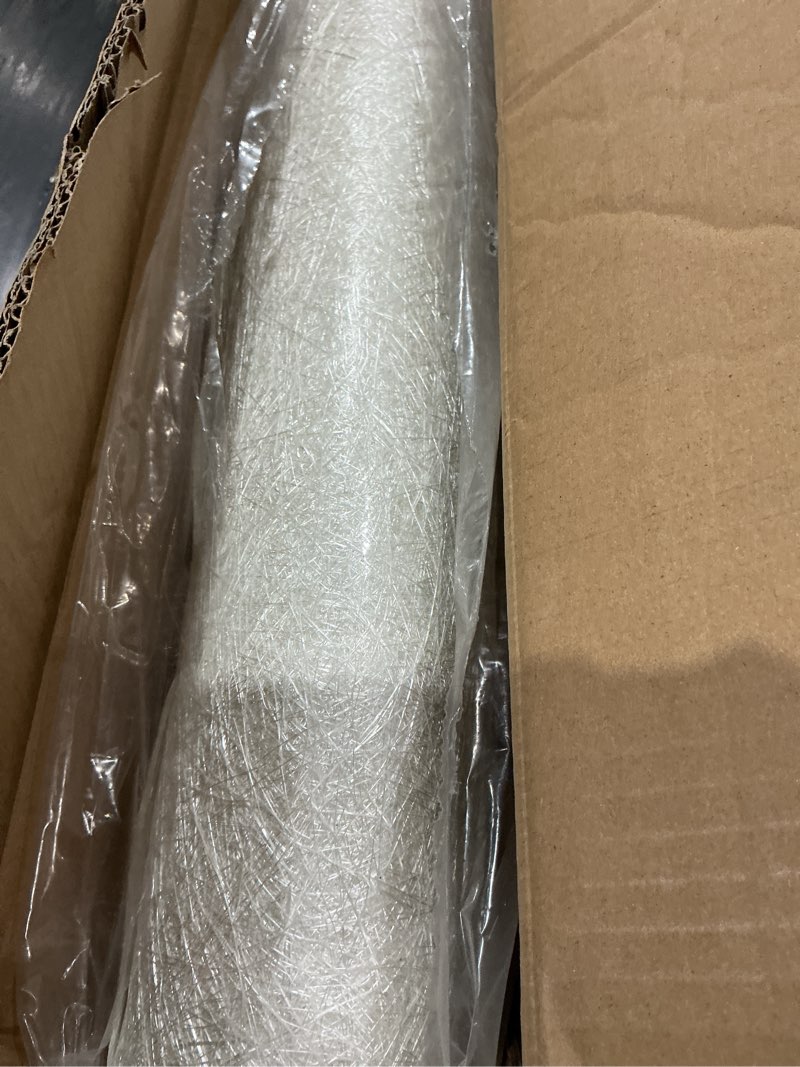 Condition photo showing As Is for fiberglass cloth mat roll, 40" x 2 yards, fiberglass chopped strand mat for molding, casting, roofing, boat, marine repair (20 sq.ft., 1.6 oz.)
