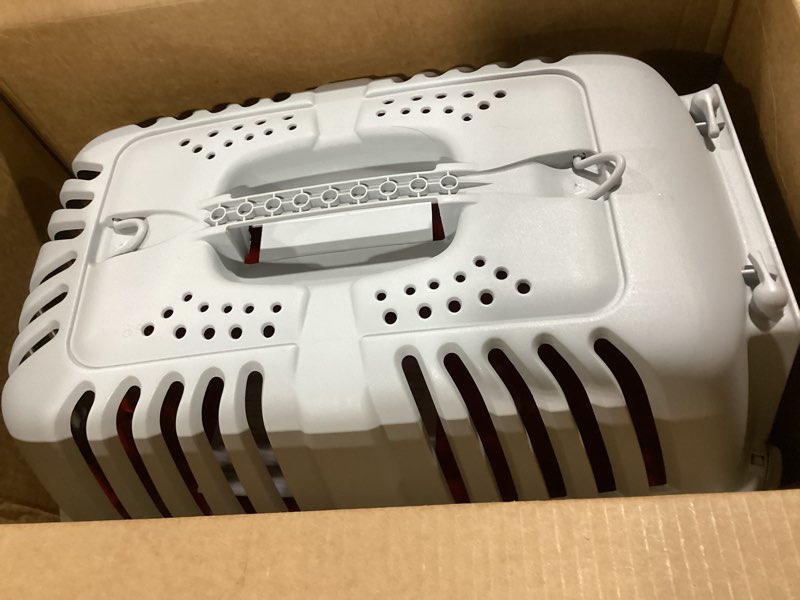 Condition photo showing Good Condition for MidWest Homes for Pets Spree Travel Pet Carrier, Red | Hard-Sided Pet Kennel Ideal for Toy Dog Breeds, Small Cats & Small Animals | Dog Carrier Measures 19.1L x 12.5 W x 13H - Inches