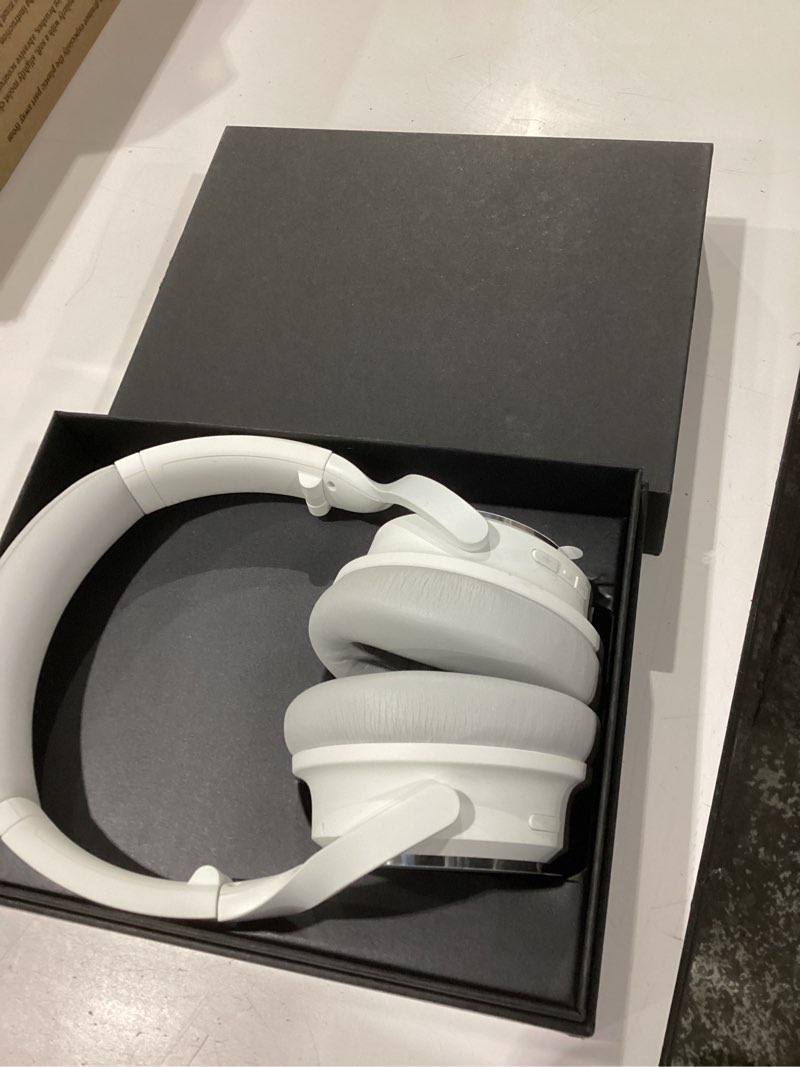 Condition photo showing Good Condition for WYZE Noise Cancelling Headphones, Over The Ear Headphones with Active Noise Cancellation, High-Fidelity Sound, Transparency Mode, Alexa Built-in, White White Without Travel Case ( White)