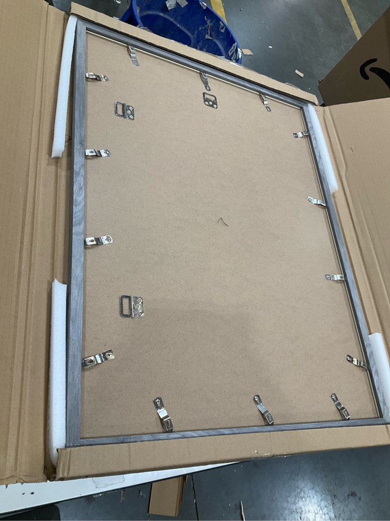 Condition photo showing Good Condition for 20x27 Frame Distressed Gray, Rustic 27x20 Picture Frame Grey, Art Pic Poster Frame, 20 by 27 Gallery Family Concert Portrait Photo Frame Anniversary/Birthday/Wedding/Thank you/Christmas Gift Rustic grey 20x27in