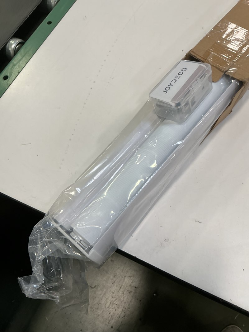 Condition photo showing Good Condition for Joydeco Cordless Zebra Blinds for Windows, Dual Layer Free-Stop Zebra Shades Privacy Light Control for Day and Night, Light Filtering Sheer Blinds for Indoor Windows (Off-White, 28" W x 75" H) Off-white 28" W x 75" H Ready Made