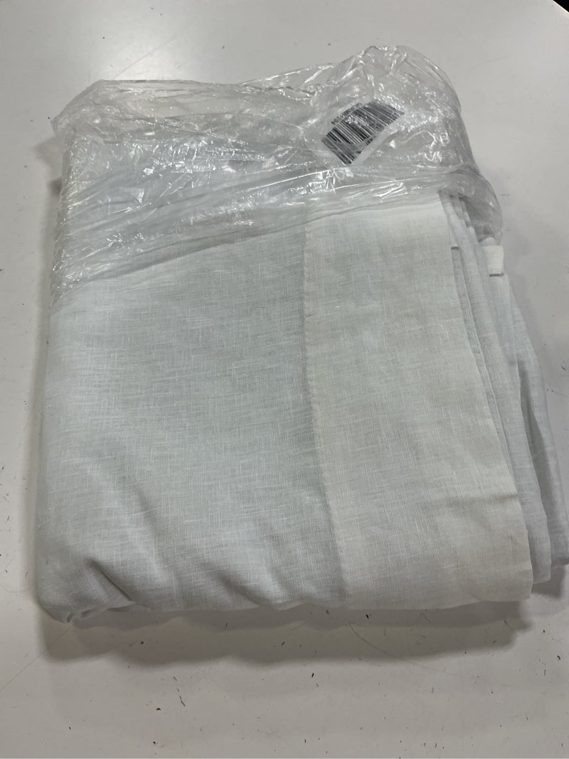 Condition photo showing Good Condition for european linen true blackout curtain - single panel, 48x84, white