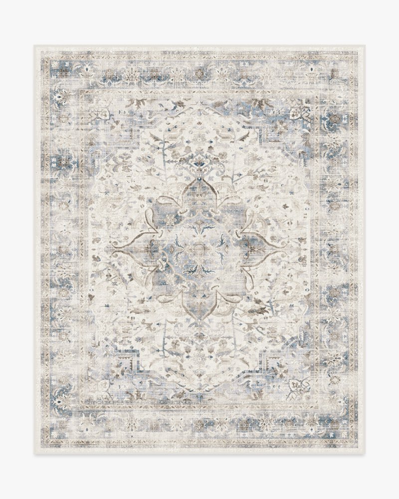 (Similar design) 8'x10' | Living Room Machine Washable Area Rug | Kid & Pet Friendly | Indoor Rug | Sarrah Blue