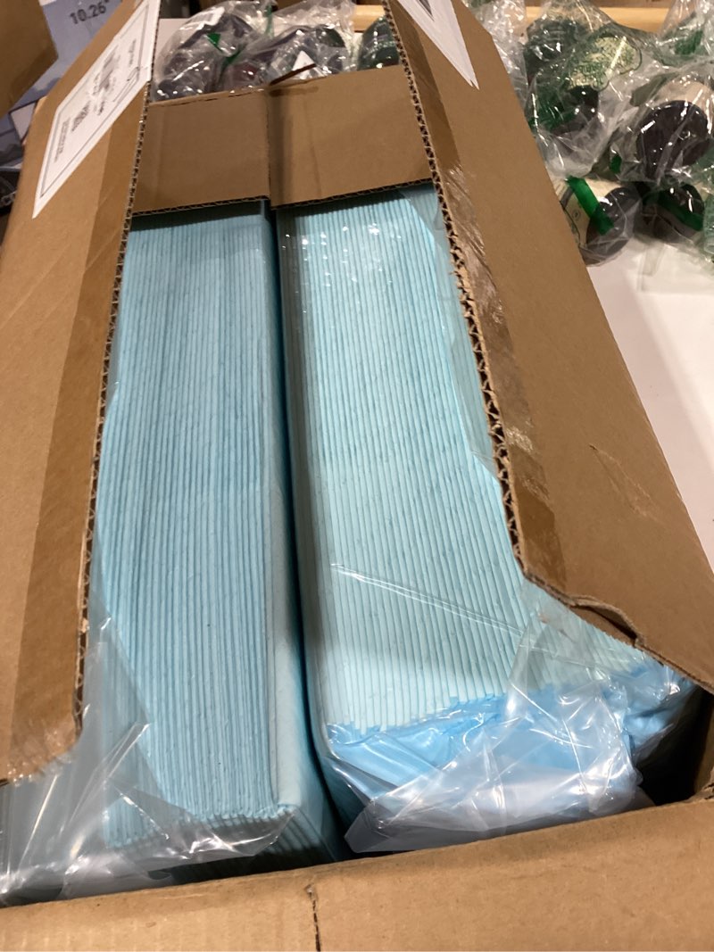 Condition photo showing New/Like New for chucks pads disposable [100-pack] adult incontinence underpads 23"x36" large super absorbent protective bed pads, leak-proof pads – pee pads for kids, adults and pets – dog & puppy training pads 23" x 36"