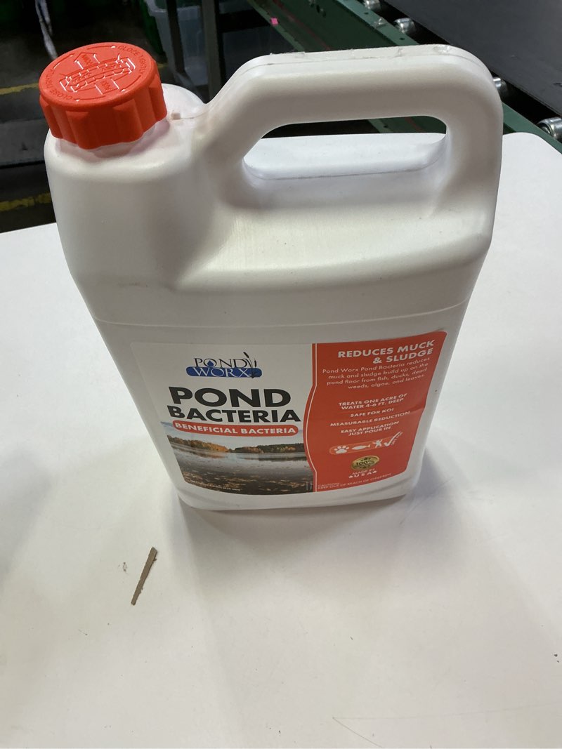 Condition photo showing Good Condition for PondWorx Pond Bacteria - Formulated for Large Ponds, Water Features and Safe for Koi - Gallon 1 Gallon (128oz)