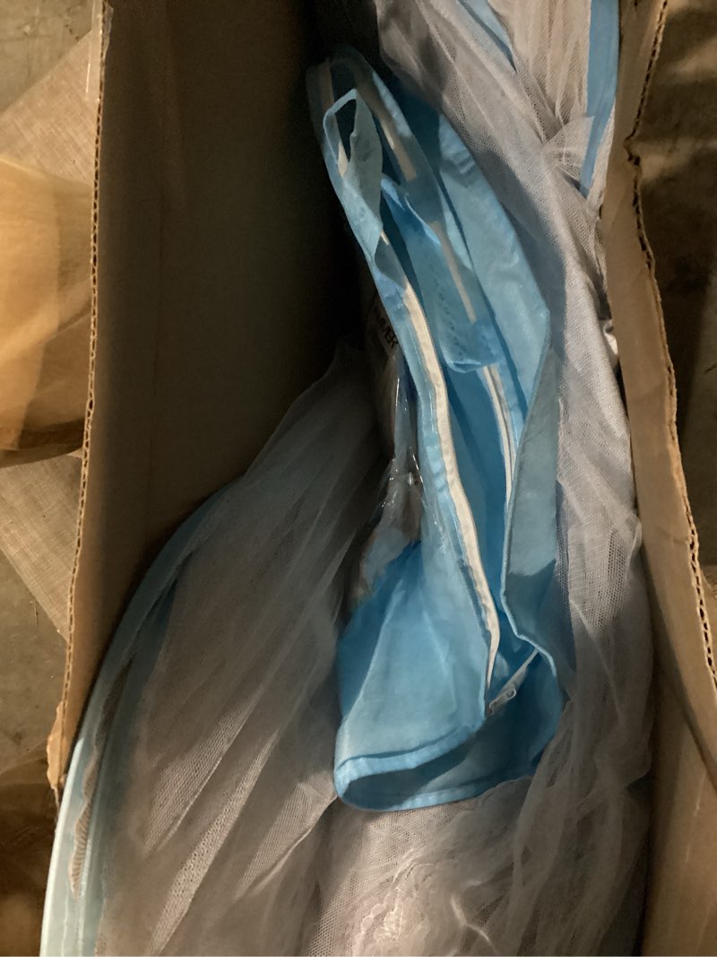 Condition photo showing As Is for AMMER Pop-Up Mosquito Net Tent for Beds Portable Folding Design with Net Bottom for Baby Adults Trip (79 x71x59 inch) Light Blue