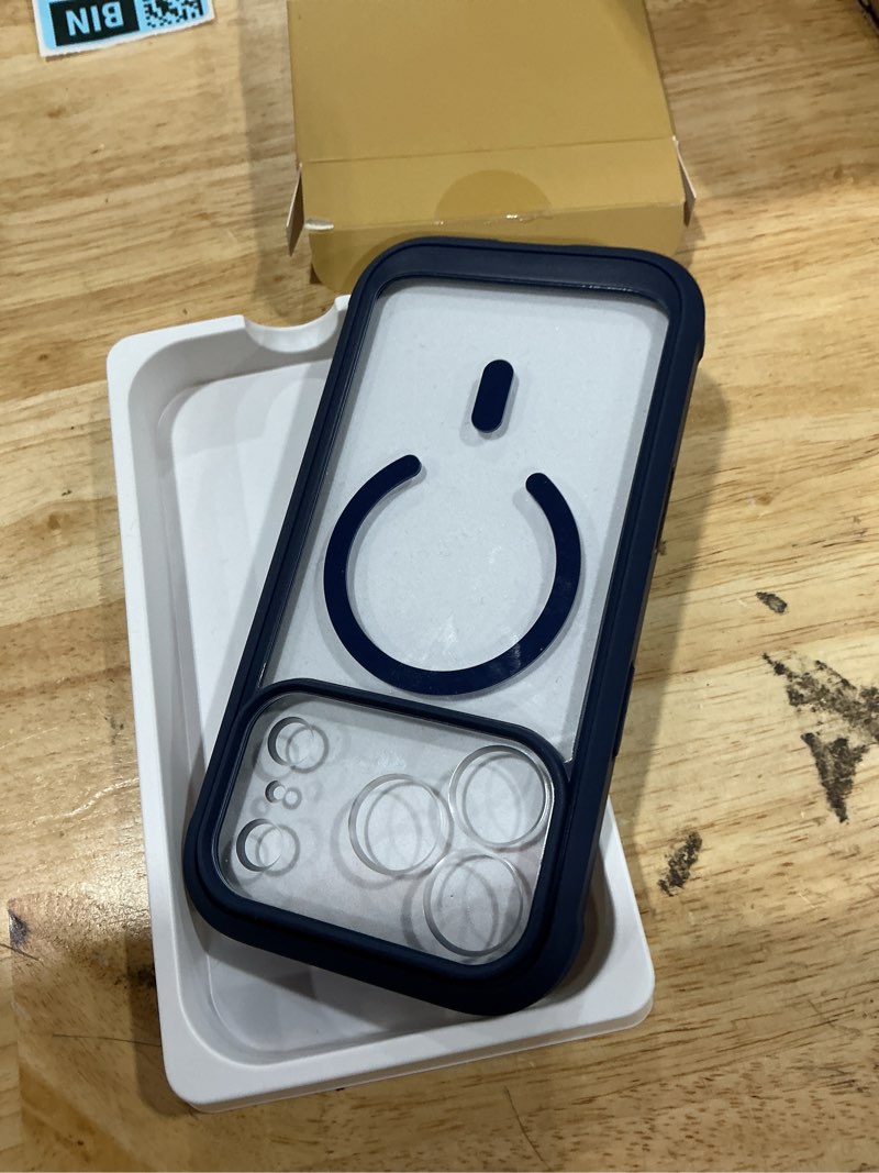 Condition photo showing Good Condition for miracase magnetic for iphone 17 pro case 6.3" [compatible with magsafe] full-body phone case with built-in glass screen protector & camera control,drop proof iphone 17 pro cover, dark blue iphone 17 pro magnetic blue