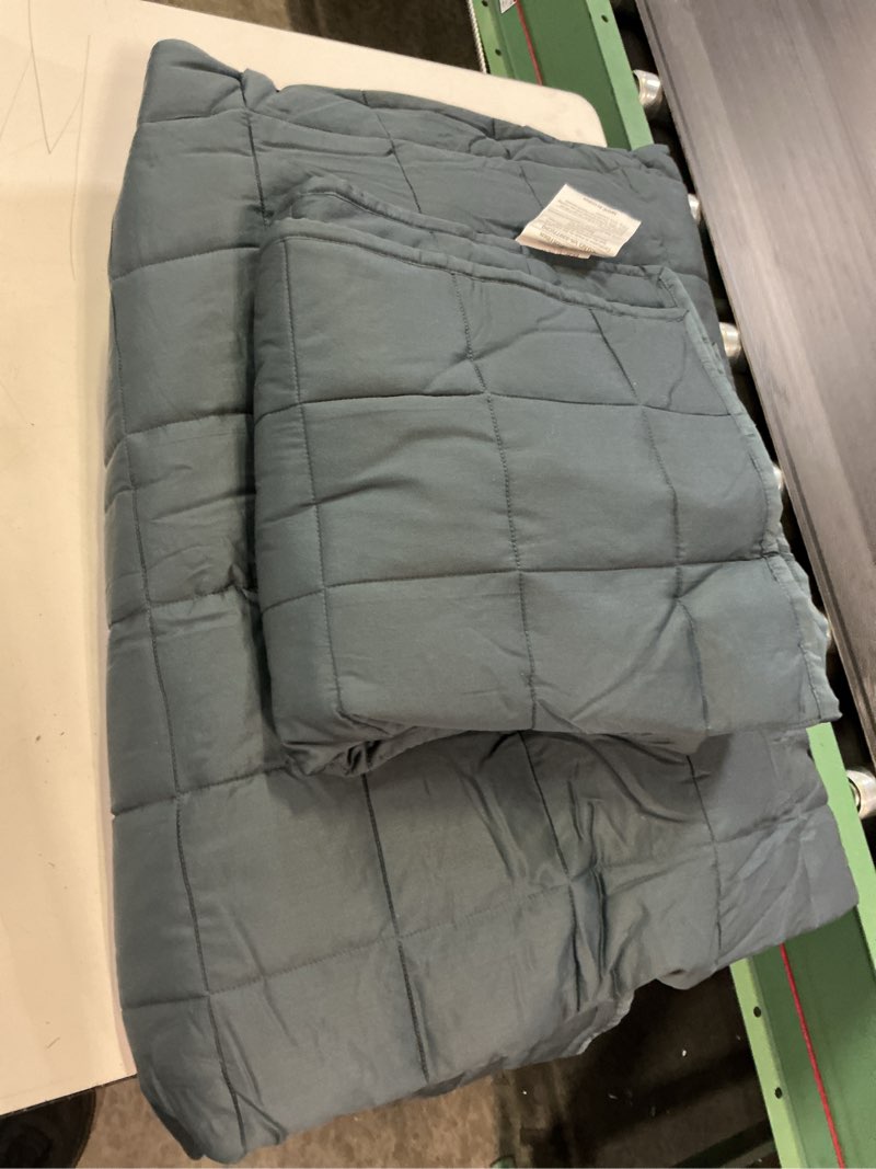 Condition photo showing Good Condition for bamboo box quilt set, full/queen, nightfall
