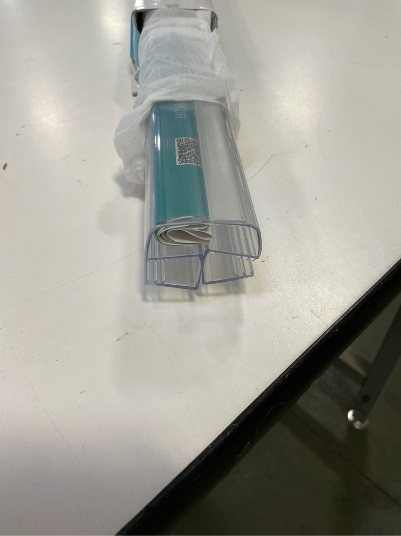 Condition photo showing New/Like New for Sliding Shower Door Bottom Seal, 2 PCS 1/2" x 36" Sliding Shower Door Sweep for 1/2 Inch Glass, Frameless Glass Door Seal Strip Stop Shower Leaks and Create a Water Barrier 2PCS Bottom Sweep-1/2"