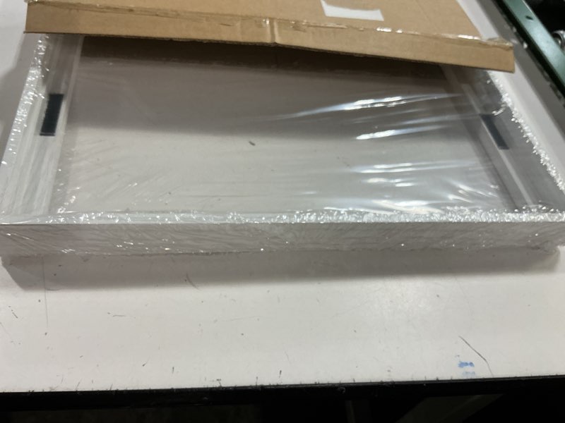 Condition photo showing New/Like New for abtgt 16x20 canvas floating frame with 0.9" deep, white floater frame for canvas paintings with adhesive, vertical or horizontal wall art frame for prints oil painting diamond decor, 1 pack. white 16x20