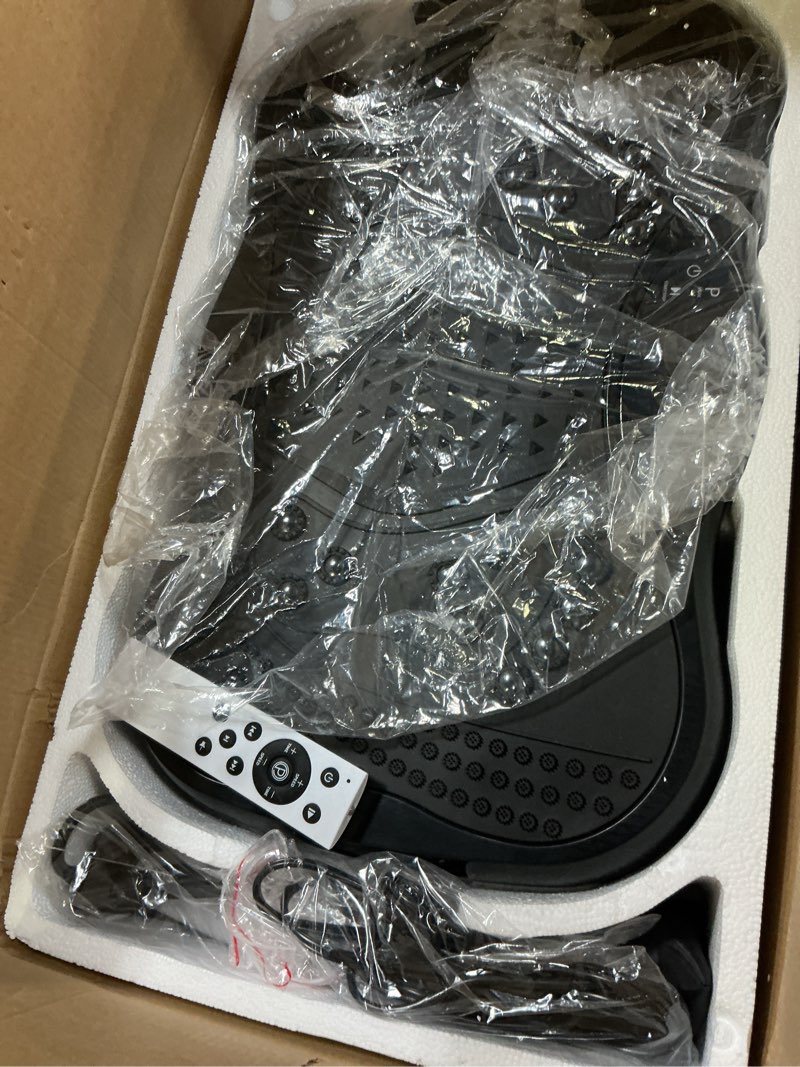 Condition photo showing Good Condition for Vibration Plate Exercise Machine, 130 Levels Full Body Workout Vibrating Plate for Lymphatic Drainage Weight Loss, 450 Lbs Capacity Shake Fitness Platform with Resistance Bands Bluetooth for Women Men