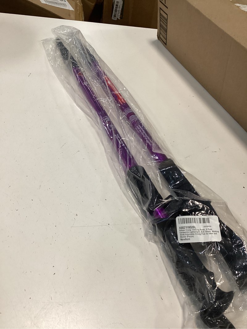Condition photo showing Good Condition for aihoye hiking trekking poles, 2 pack collapsible, lightweight, anti shock, walking sticks, adjustable hiking pole for men and women