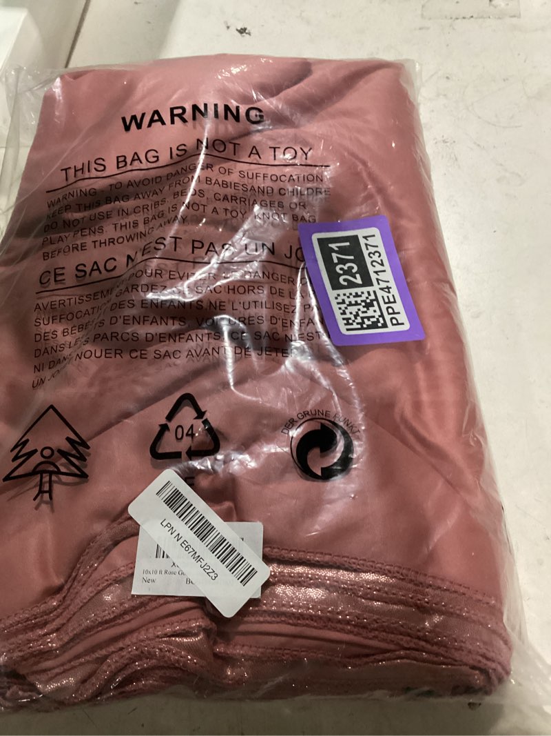 Condition photo showing New/Like New for 10x10 ft rose gold sequin backdrop curtain panels for parties, wrinkle free glitter photo backdrop drapes 2 panels 5x10ft shimmer back drop cloth for wedding birthday christmas photography background 5ftx10ft(2 panels) rose gold