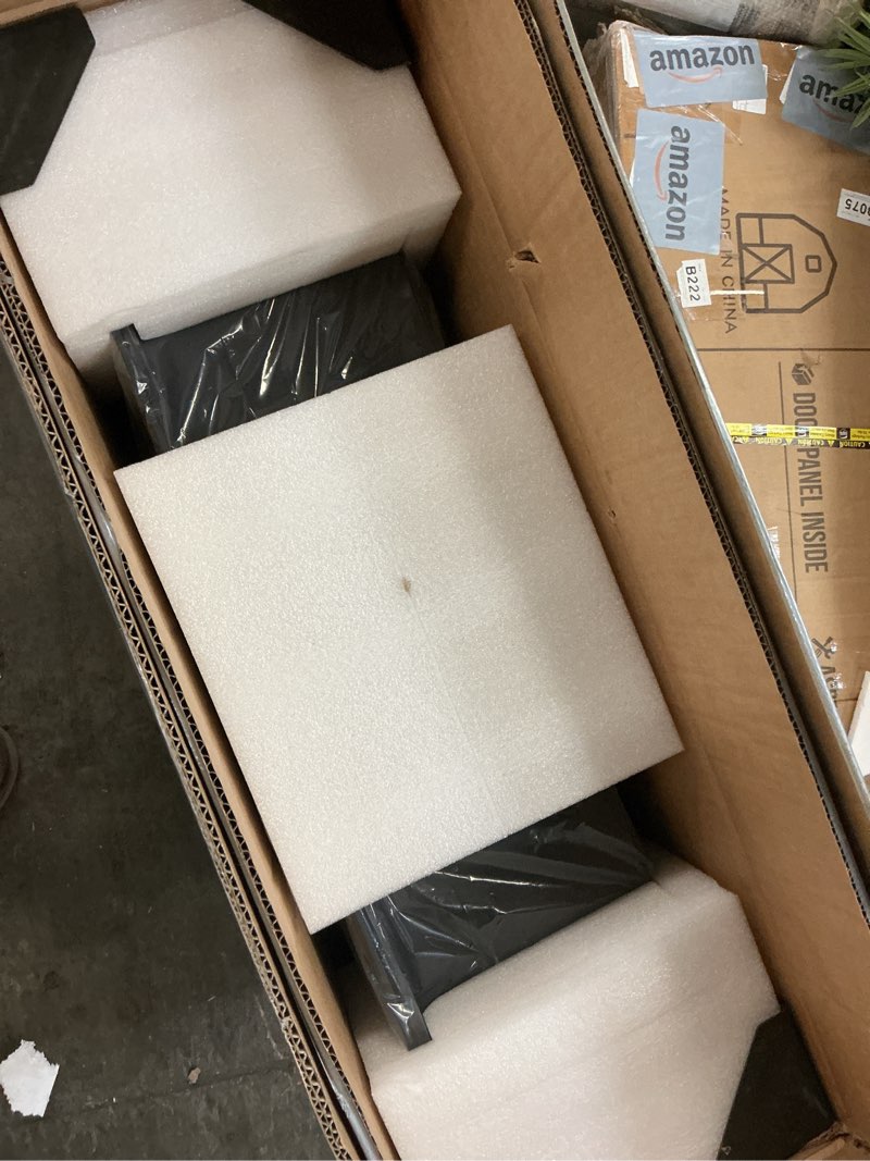 Condition photo showing New/Like New for 27.1" w rear electric fireplace inserts with thermostat, recessed fireplace heater with 3 flame & top light color, 750/1500w, crackling sound, logs & crystals, timer, no wall mount 30"w25"h