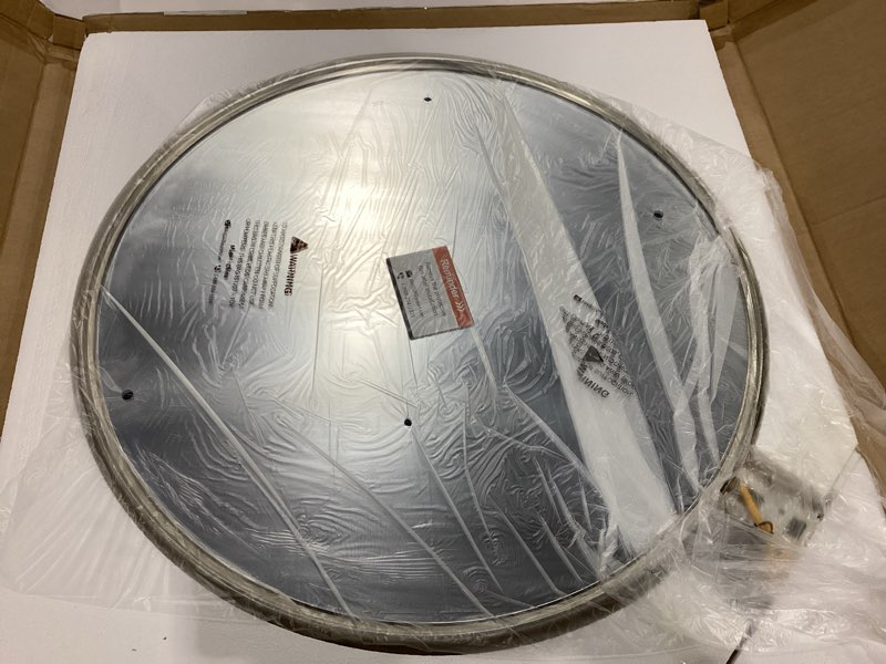 Condition photo showing New/Like New for tetote round mirror 24 inch brushed nickel mirror for bathroom 24"l x 24"w brushed nickel