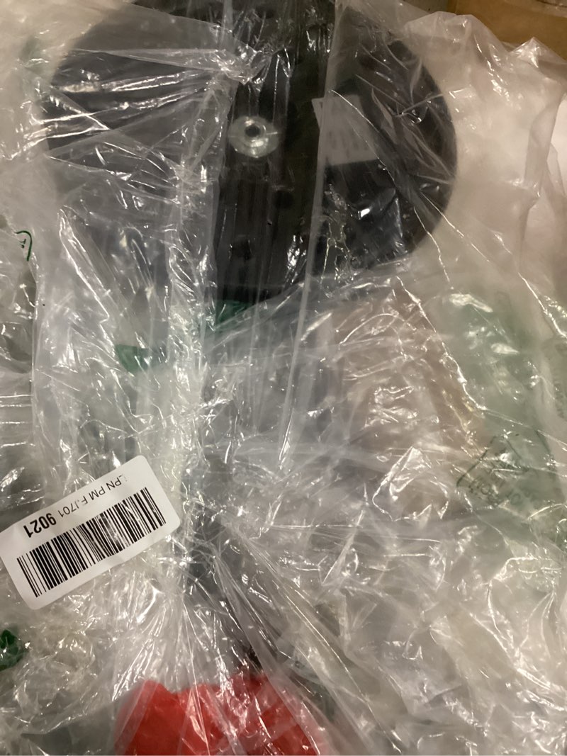 Condition photo showing As Is for brushed nickel floor lamp for living room, adjustable height standing lamp with metal base, 3-way dimmable tall pole light with white linen shade for bedroom, pull chain switch, 6w led bulb included brushed nickel - metal base - white shade - adjustable height