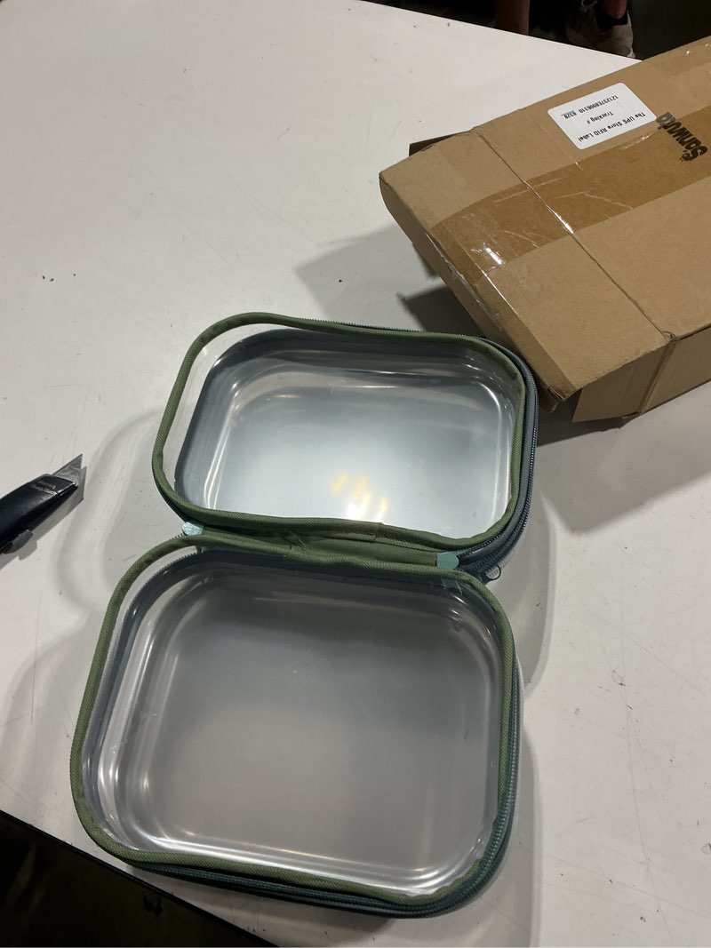 Condition photo showing Good Condition for sanwuta 6 pcs clear hard zipper case plastic zipper pouches transparent makeup bag pencil case pouches toiletry diaper bag for travel toy storage organizer bins(blue-green,7.87 x 5.9 x 2 inch) blue-green 7.87 x 5.9 x 2 inch