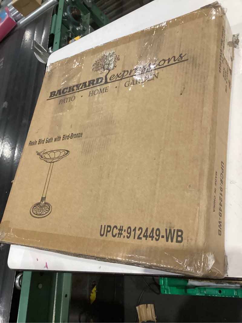 Condition photo showing Good Condition for Backyard Expressions Patio · Home · Garden 912449-WB Outdoor Garden Bird Bath- Bronze- Weather Resis