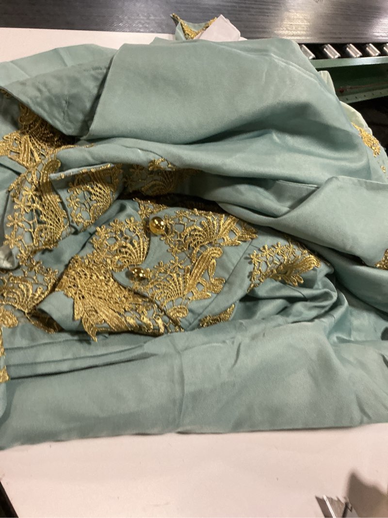 Condition photo showing As Is for 1791's lady 18th century men's victorian costume regency tailcoat gentelman steampunk coat halloween outfits medium green