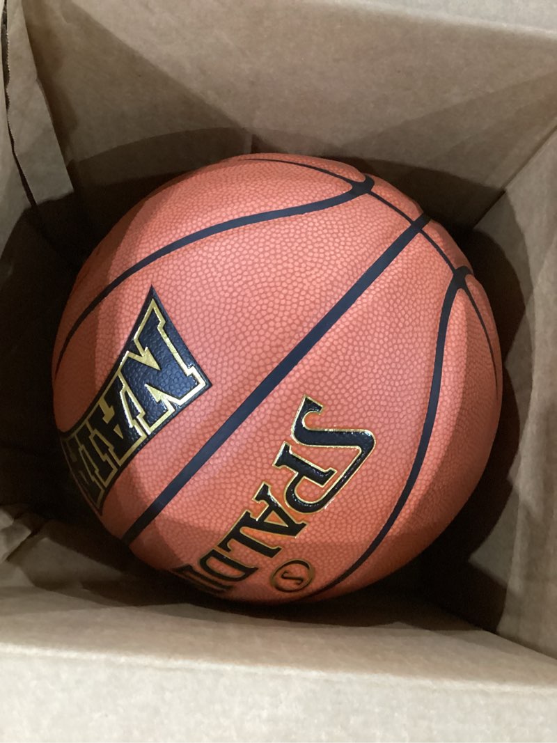 Condition photo showing Good Condition for spalding legacy tf-1000 indoor game basketballs, moisture wicking microfiber composite cover, high school & college approved size 6, 28.5" naia - orange