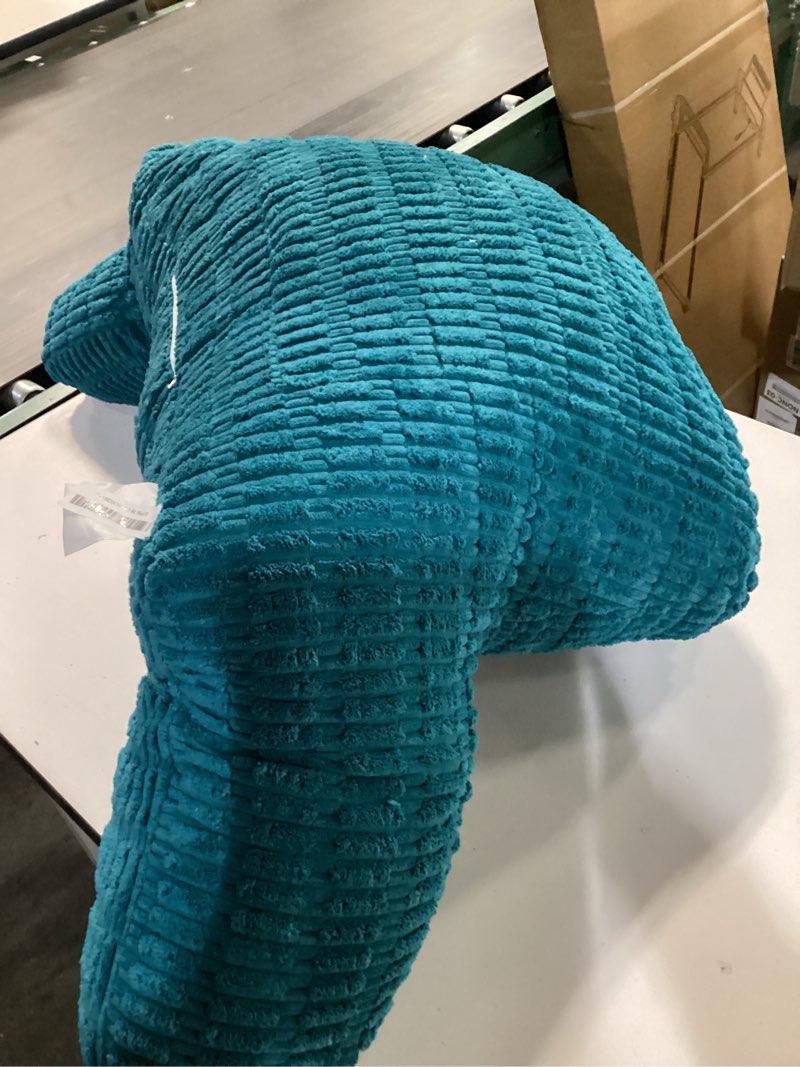 Condition photo showing As Is for Reading Pillow for Sitting in Bed, Large Backrest Reading Pillow with Arm Rest,Back-Rest Support Cushion for Sit Up on Couch, Sofa, and Floor, Dorm Essentials (Dark Green Corduroy, Large(19")) Dark Green Corduroy Large(19inch)