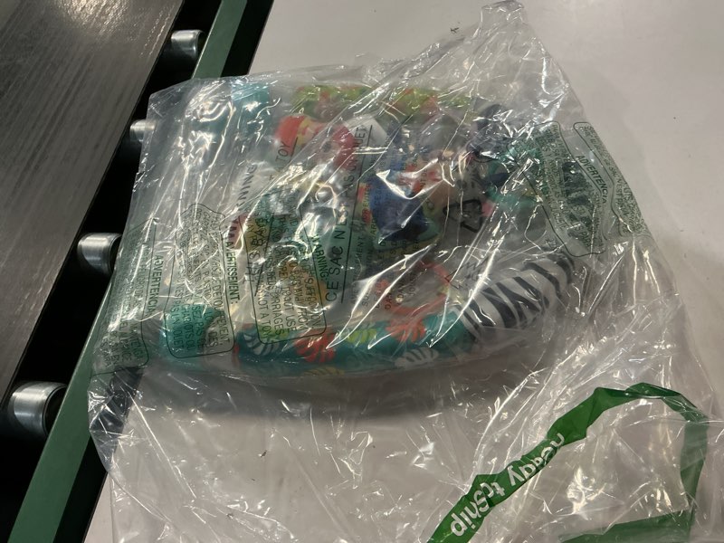 Condition photo showing Good Condition for Baby Stroller Arch Mobile With Universal Clamps - Clip-On Activity Bar for Bassinet, Bouncer, Crib, Car Seat - Musical Infant Toys With Elephant Squeaker and Zebra Rattle Multi-colored