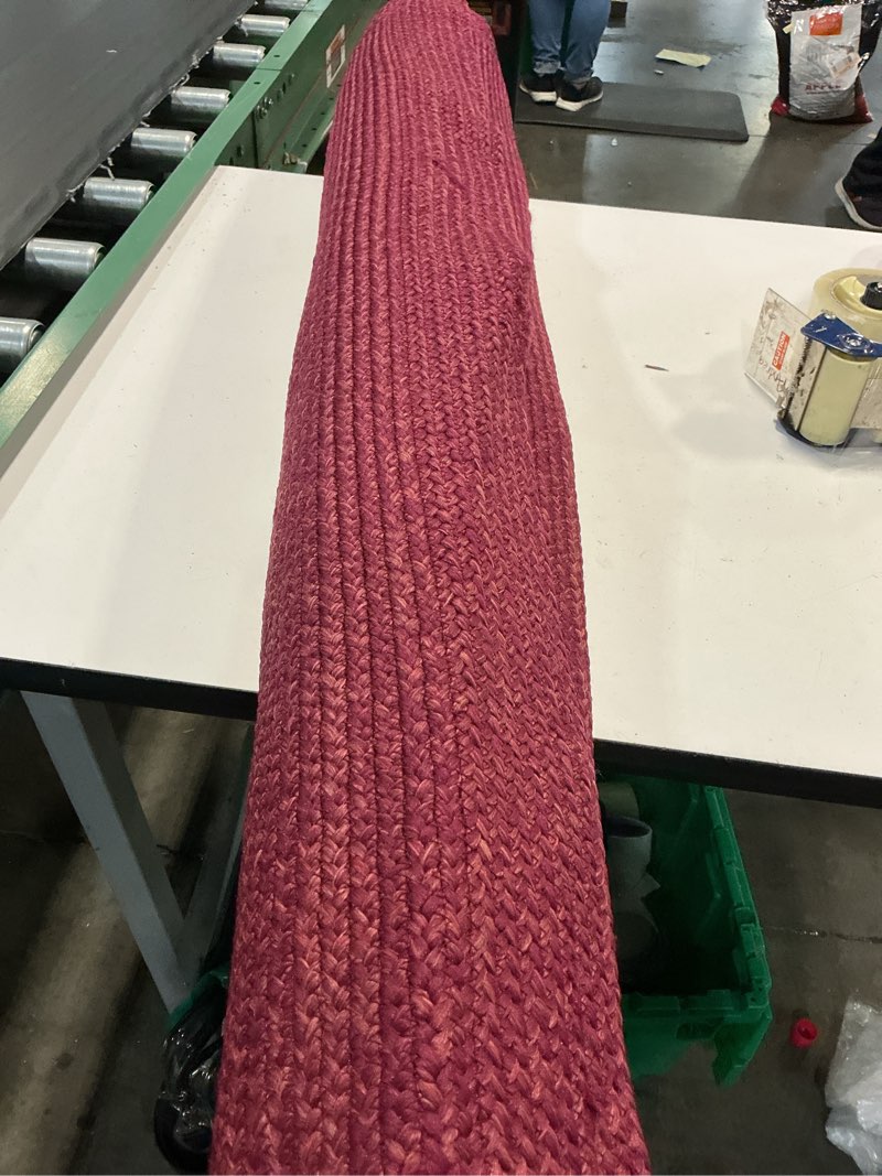 Condition photo showing As Is for 5'x7' natural woven rectangular braided outdoor area rug rose - threshold™