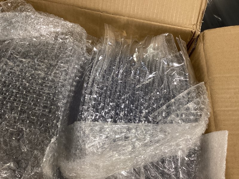 Condition photo showing New/Like New for hoolerry 100 pack clear charger plates bulk 13 inch acrylic round dinner charger plates beaded frosted grain dinner decorative dishes for wedding party events home kitchen tabletop(sliver,beads) silver beads