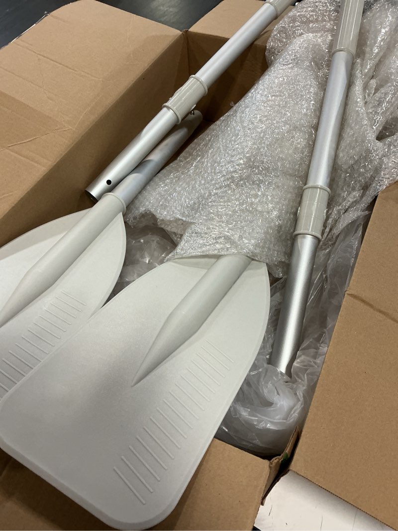 Condition photo showing Good Condition for Dinghy Paddle, Boat Oars, with 2Pcs Rod High Toughness Water Sports Paddle Grey Aluminium Alloy Oars Canoe Kayak for Inflatable Boat Rubber Dinghy Water Marine Sports