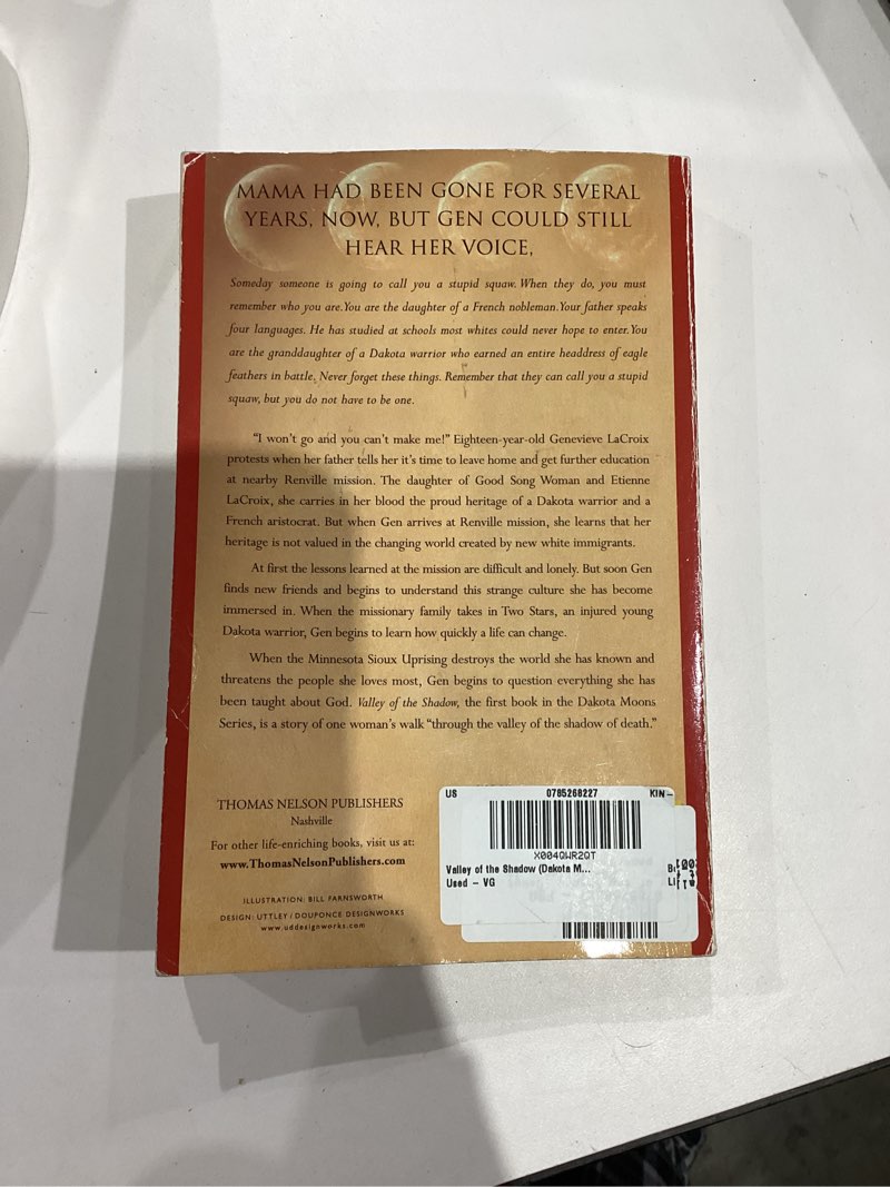 Condition photo showing Good Condition for Valley of the Shadow (Dakota Moons Series #1)