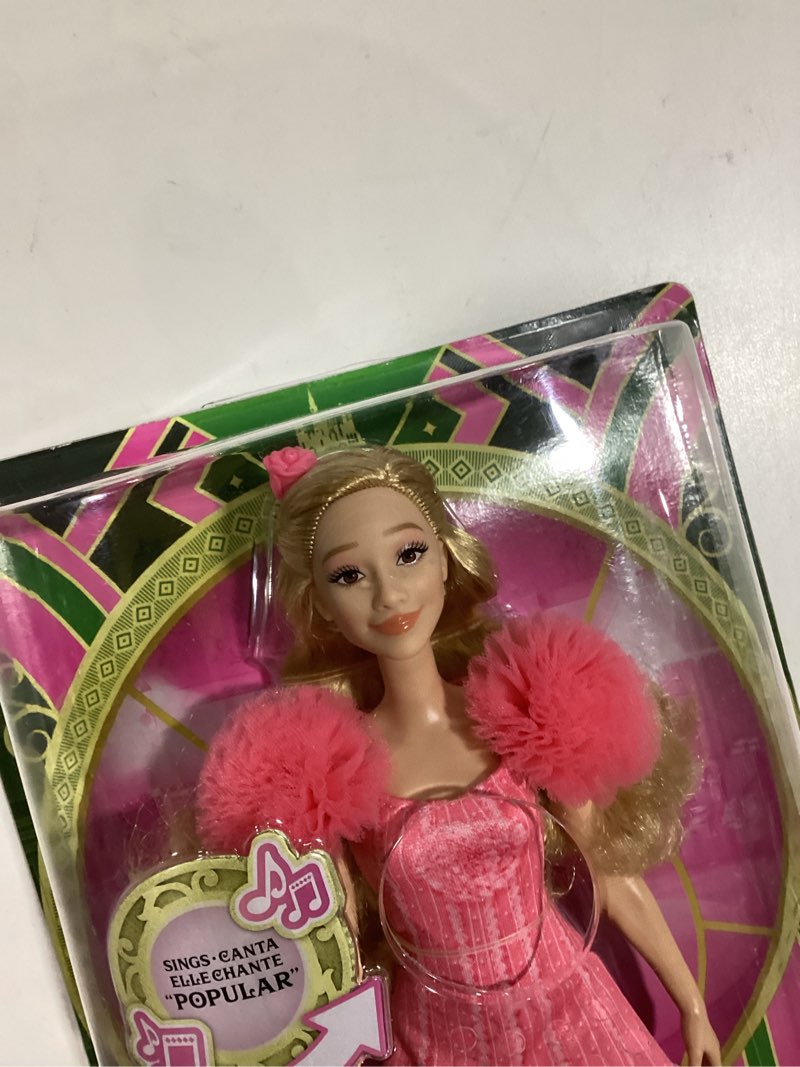 Condition photo showing Good Condition for Mattel Wicked Singing Glinda Fashion Doll & Accessories, Posable with Movie-Inspired Look & Removable Outfit, Sings “Popular”