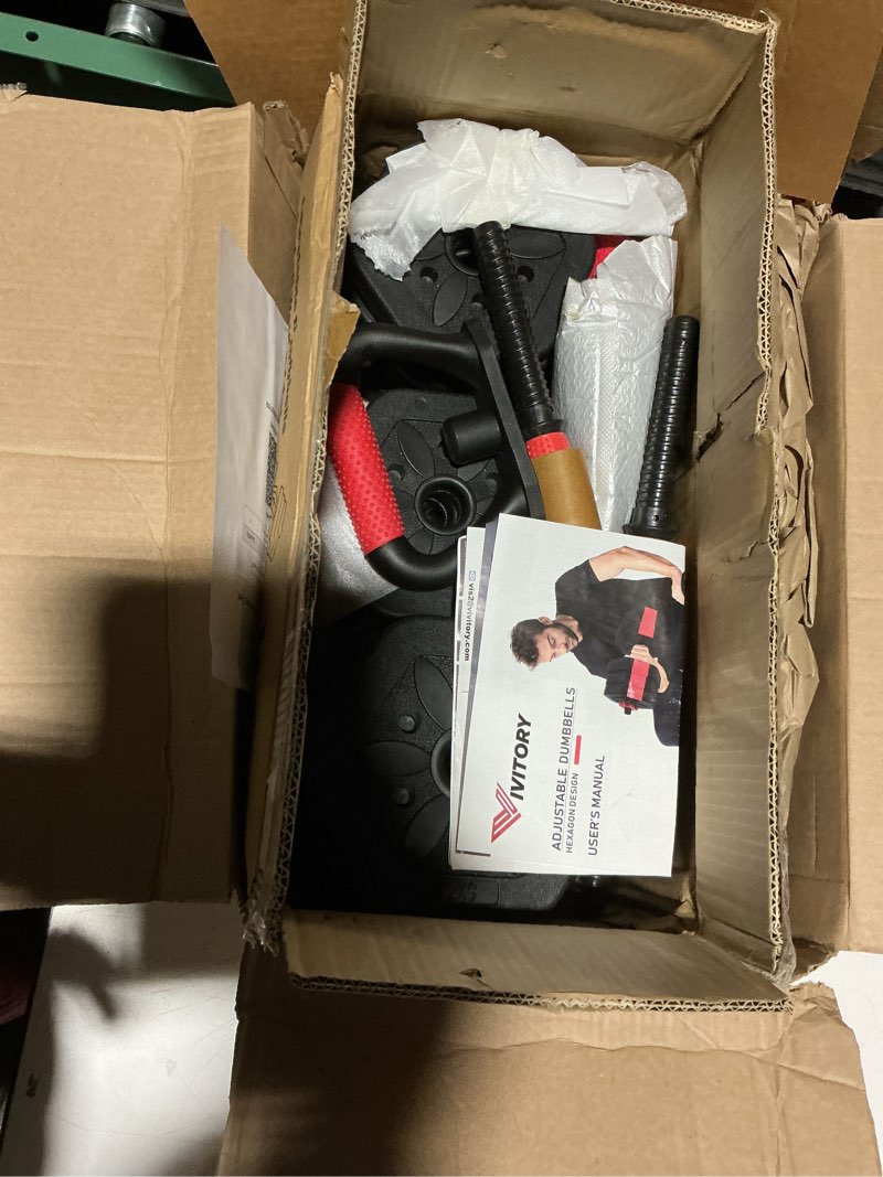 Condition photo showing Good Condition for 2025 Updated Adjustable Dumbbell Set of 2, 110lbs/50lbs Weights Dumbbell Set with Storage Box, 25lbs/55lbs Adjustable Weights with Anti-slip Silicone Grip, Weight Set For Home Gym Suit both Men and Women