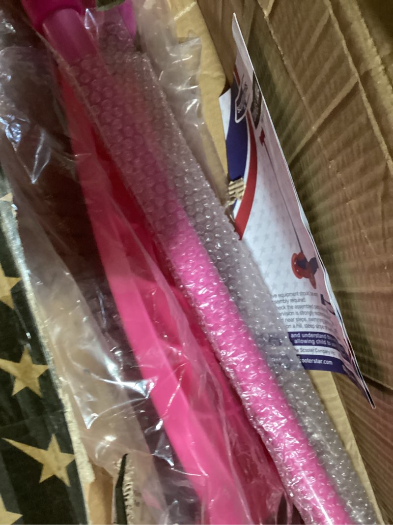 Condition photo showing Good Condition for 3 Wheel Scooter for Kids, Smooth Light Up LED Front Wheels, Wide Anti Slip Deck, Rear Foot Brake, Easy Lean to Steer Maneuvering, Indoor & Outdoor Ride On Toys for Ages 2 Up, Pink