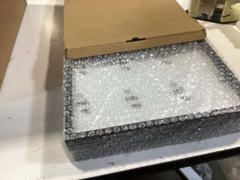 Condition photo showing Good Condition for egofine 11x14 floating frames set of 2, double plexiglass picture frame, made of solid wood display any size photo up to 11x14, wall mount or tabletop standing, faded black faded black 11x14