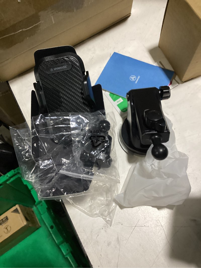 Condition photo showing New/Like New for vanmass car dashboard phone holder universal powerful suction cup mount, dash windshield air vent truck stand compatible with all phones black