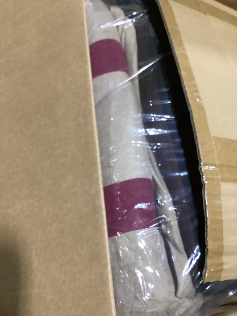 Condition photo showing Good Condition for Grand Linen 7 Piece Burgundy Brown Black Bed in a Bag Micro Suede King Comforter Set with Accent Pillows