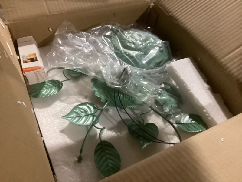 Condition photo showing Good Condition for french glass flower ceiling light fixture green hallway semi flush mount ceiling light nordic modern blue white milk glass close to ceiling light for bathroom farmhouse foyer corridor kitchen