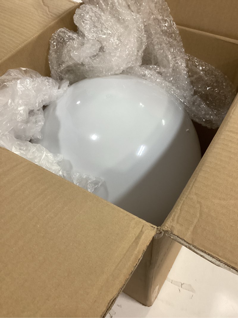 Condition photo showing Good Condition for Sea Gull Lighting 8254-68 Globe Outdoor Post Lantern Outside Fixture, One - Light, White Plastic