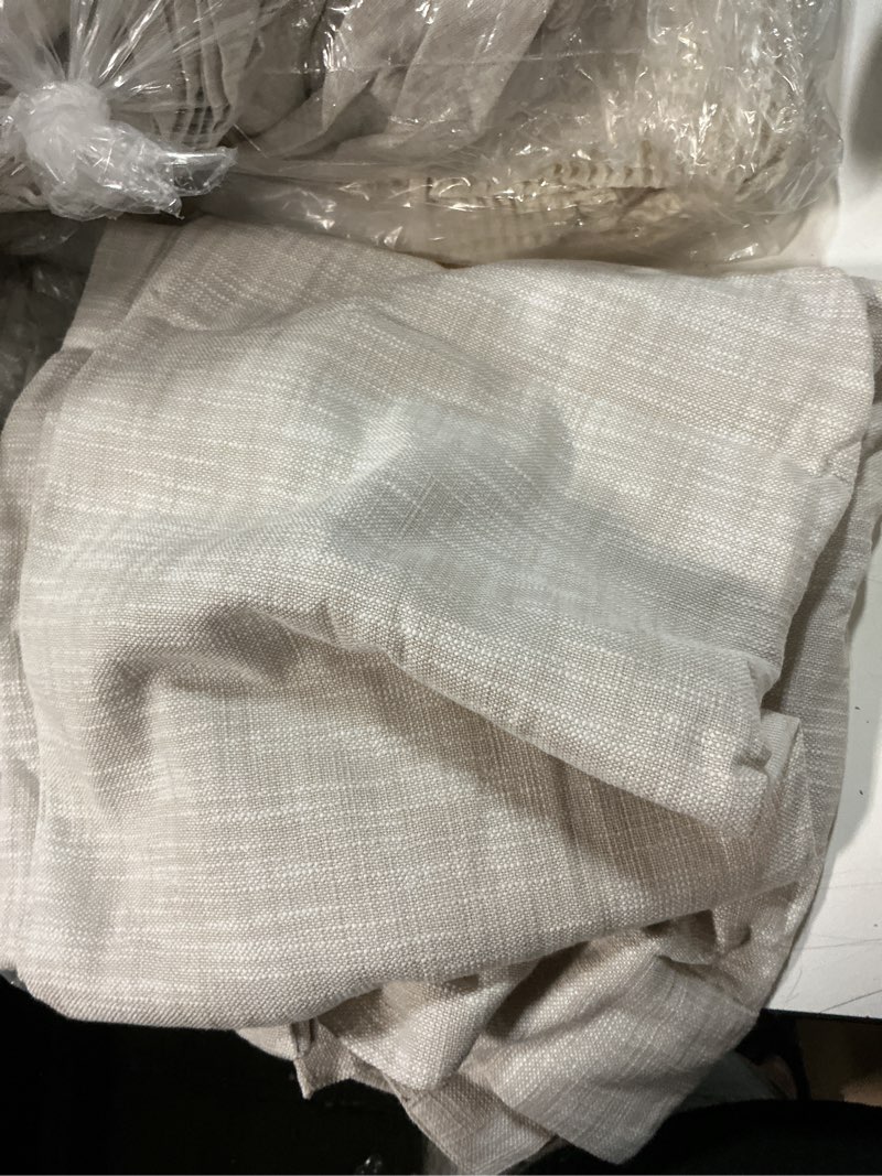 Condition photo showing Good Condition for cotton slub room darkening curtain - single panel color: natural size: 48x108