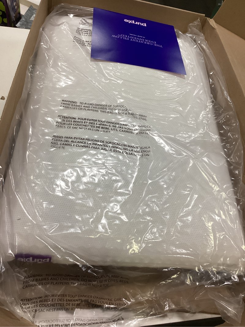 Condition photo showing Good Condition for Purple Harmony Pillow – Talalay Latex Foam Cooling Pillow for Combo or Side Sleepers, 360º Hex GelFlex Grid for No-Pressure Support and Luxurious Weightless Feel - Standard, Medium Feel, Tall Height Standard – Tall