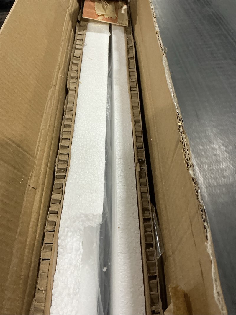 Condition photo showing New/Like New for 32" Half Moon LED Bathroom Mirror with Lights, Irregular Lighted Vanity Mirror with 3 Colors, Anti Fog Backlit Wall Mirror, Shatter-Proof, Waterproof, Memory, Right/Left Cut 32"L x 32"W