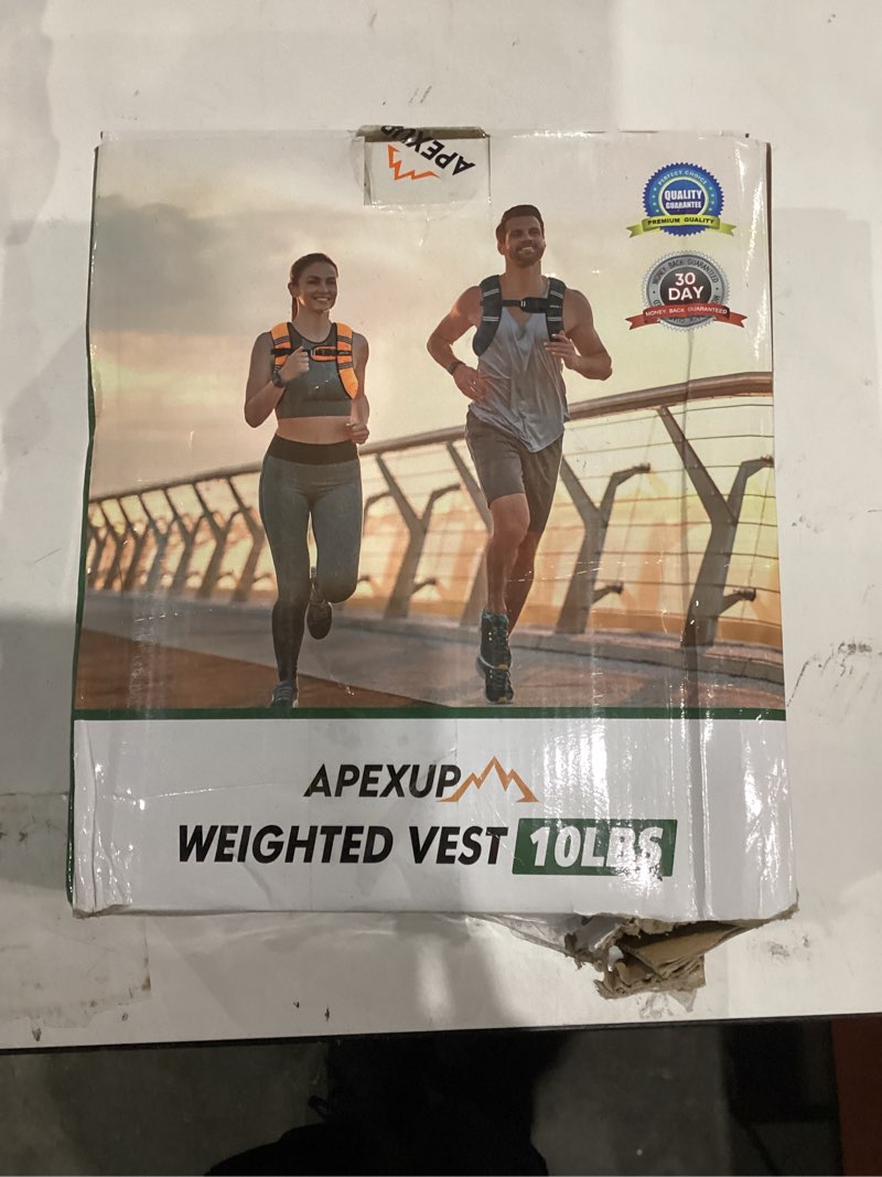 Condition photo showing New/Like New for APEXUP Weighted Vest Men Women, Weight Vest for Women Workout Equipment for Strength Training Running 10lbs Black