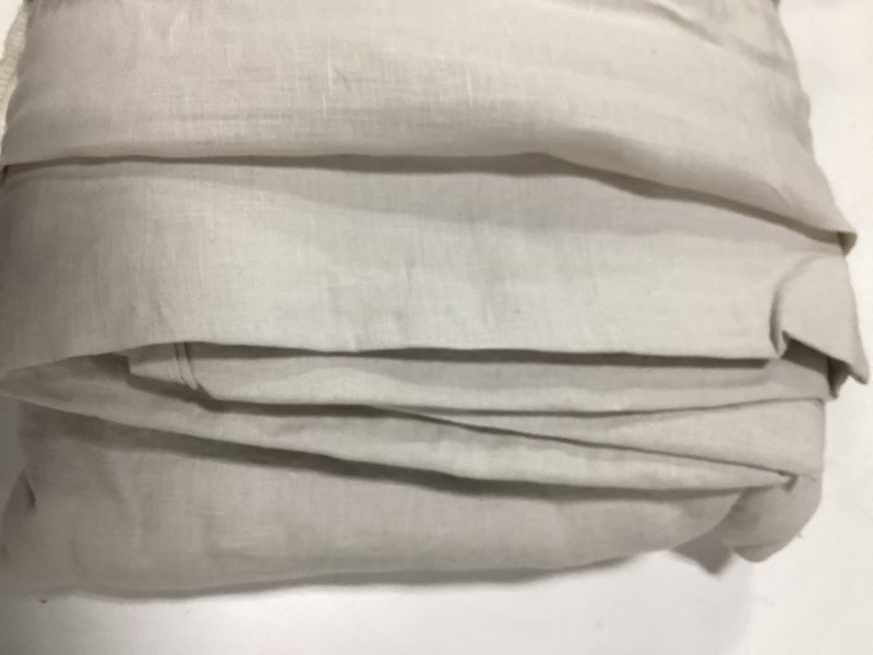 Condition photo showing New/Like New for european linen duvet cover set, king/cal king, sand
