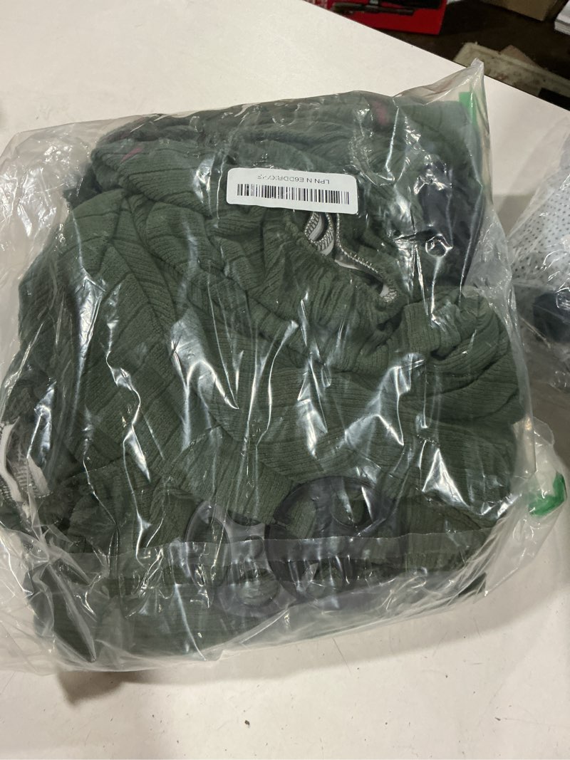 Condition photo showing As Is for 3 pieces striped pattern extra small recliner chair covers stretch recliner slipcover for lazy boy wide recliner chair washable (s 1 seater?green) s 1 seater green