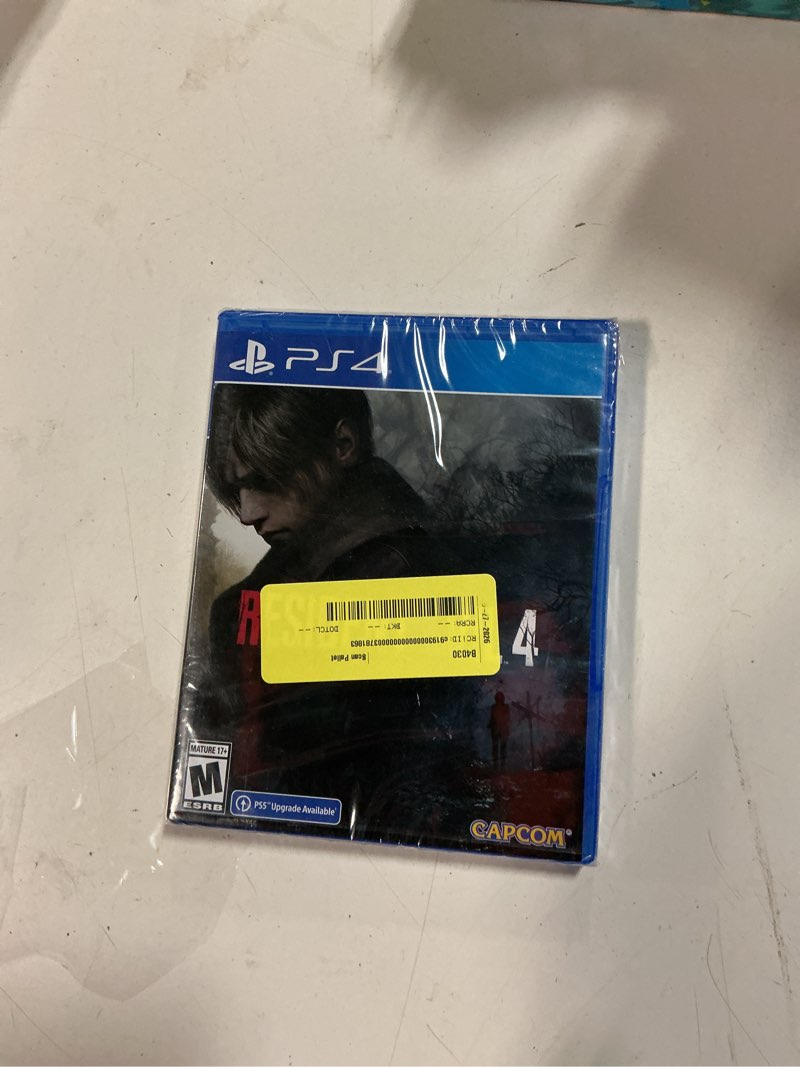 Condition photo showing New/Like New for resident evil 4 - playstation 4