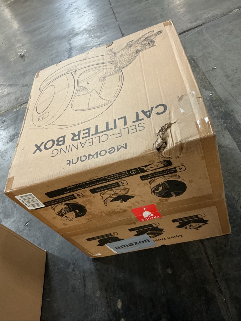 Condition photo showing New/Like New for MeoWant Automatic Cat Litter Box, Large Opening Self Cleaning Litter Box with Safety Protection for Multiple Cats, App Control, Odor-Free, 75L Space, Yellow